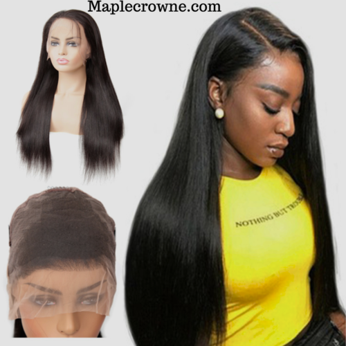 Silky straight unprocessed brazilian lace wig