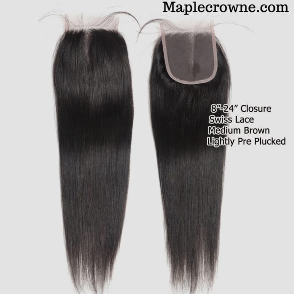 4 x 4 Brazilian Human Hair Swiss lace closure