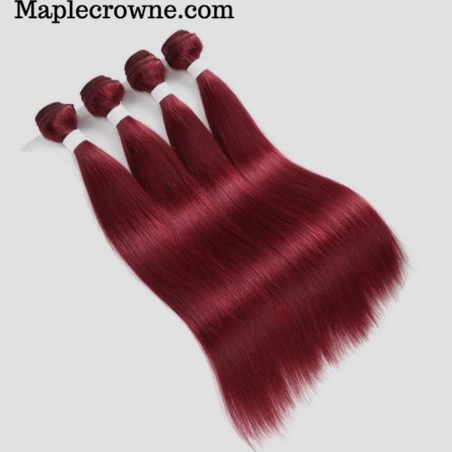 Burgundy Coloured European Human Hair Bundle